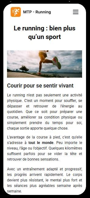 Page Blog de l'application CoAct